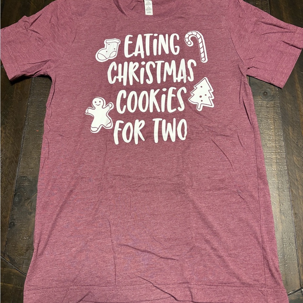 Christmas Pregnancy Announcement Graphic Tee - Maroon
